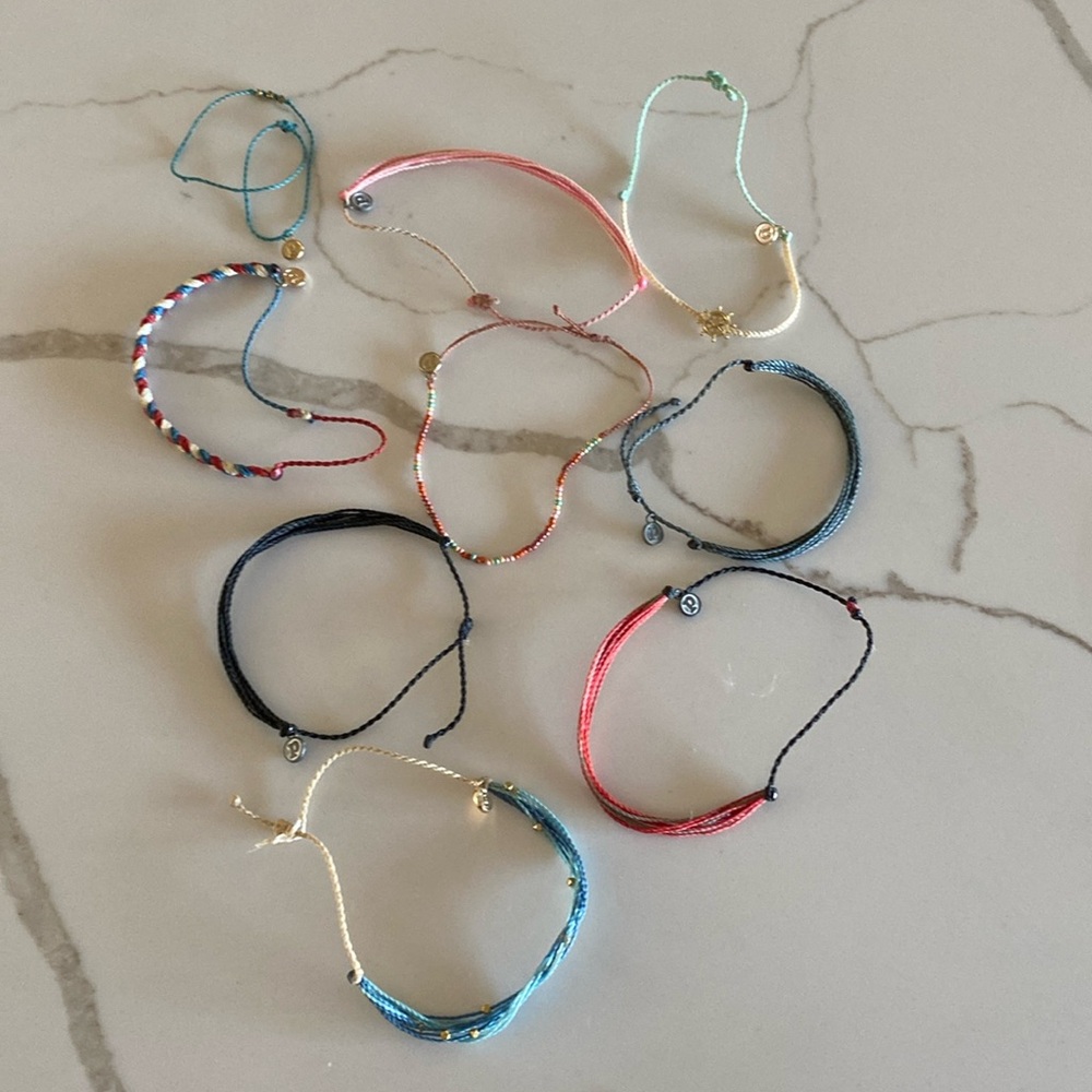 Puravida bracelets 9 total